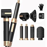 7 in One Blow Dryer Brush, Negative Ion Hair Dryer Brush Set Upgrade Hot Air Brush Air Styler Curling Wrap Air Curler, Curling Iron Hair Styling Tools As A Gift for Straight/Curl/Drying/Smoothing