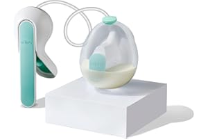 Willow Wave - Wearable Manual Breast Pump - Fits Fully in Bra - Ergonomic Handle - 24mm Soft Silicone Flange - Wearable Breastfeeding Pump - Hospital Grade Suction - Postpartum Essentials - Holds 5oz