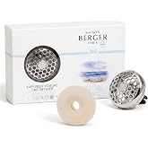 MAISON BERGER Car Diffuser Set, Ocean Breeze | Marine Rose Musk Notes, Refillable Vent Clip with Ceramic Refill, Passive 4-Week Diffusion, Made in France
