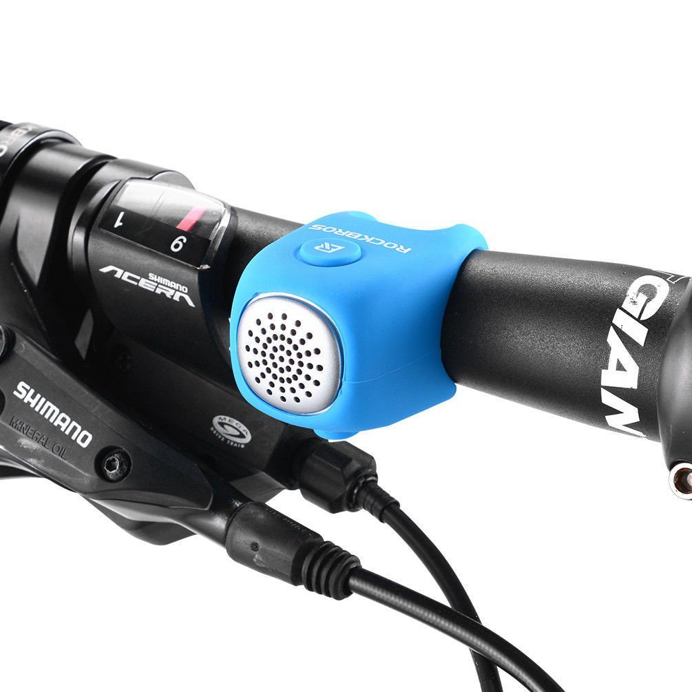 ROCKBROS Electronic Bicycle Horn Cycling Electric Bells Mini E-Bell Rainproof MTB Bicycle Lightweight 75 DB Bike Handlebar Bell Adult