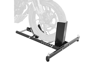 VEVOR Motorcycle Wheel Chock Upright, 1800 lbs Capacity, Heavy-duty Steel Motorcycle Front Wheel Stand with 6 Adjustable Hole