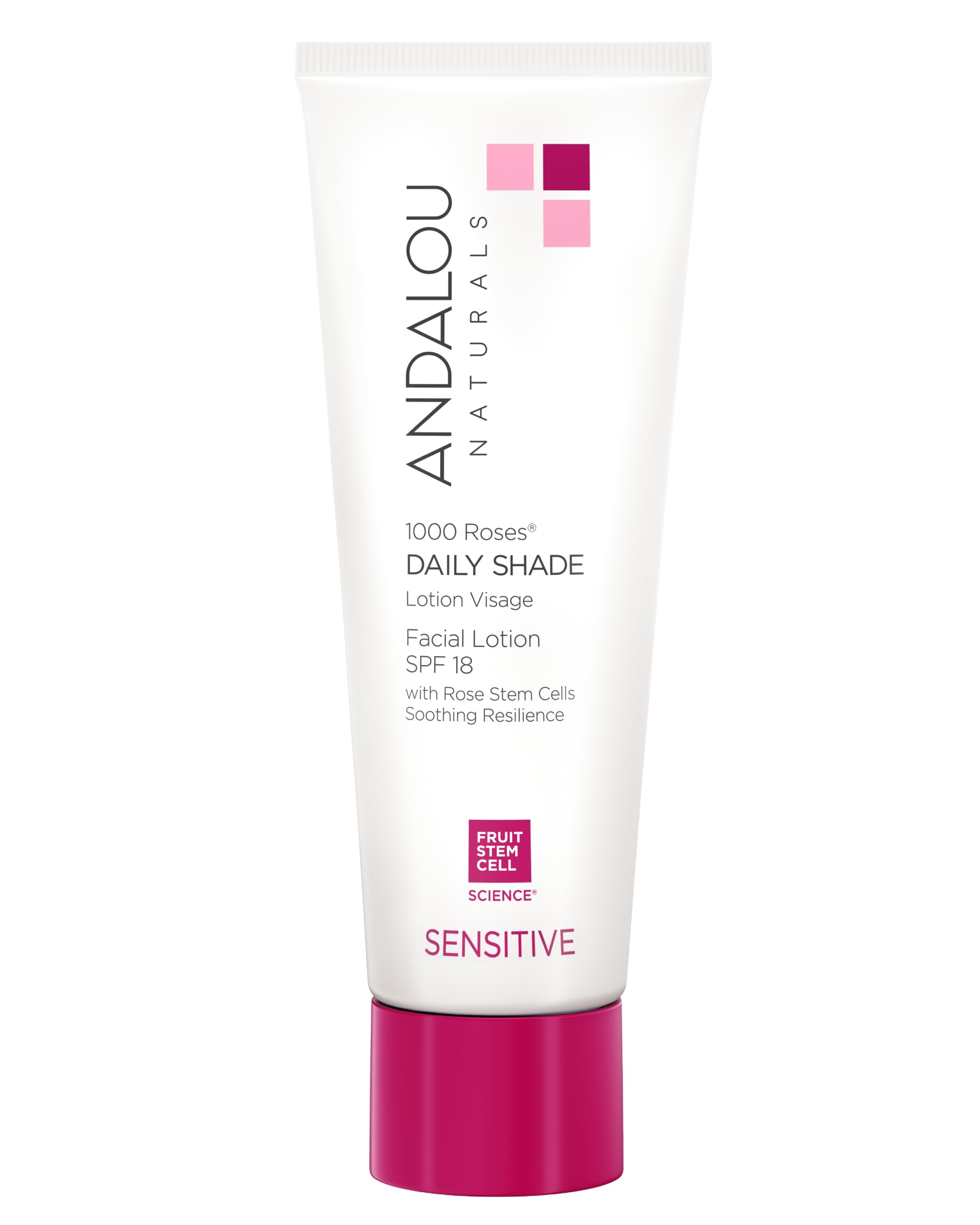 Andalou | 1000 Roses Daily Shade Facial Lotion Spf 18 | 1 X 80Ml