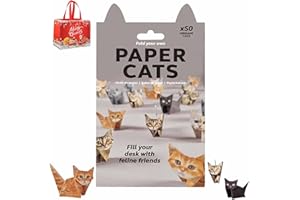 DIY Paper Cats Origami Kit, DIY Paper Cats - 50 Origami, Fun Craft Activity for Adults, For Crafts Art Kits Models Craft, Sti