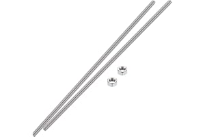 HiPicco 1/4"-28 Fully All Threaded Rod & Studs, 250mm/10 Length, 304 Stainless Steel Right Hand Fine Thread Screw for Furnitu