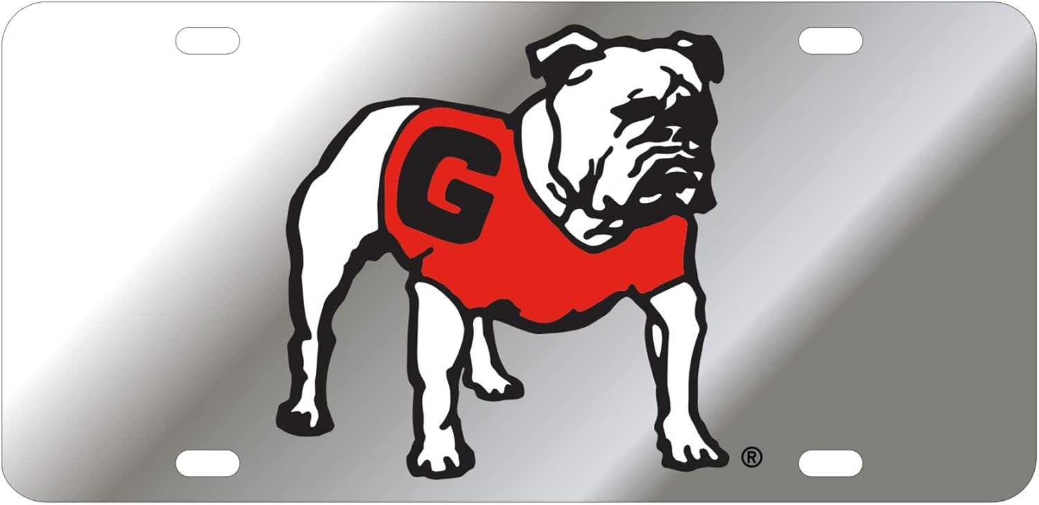Dixie Dawgs UGA, Bulldogs Laser Cut and Inlaid Standing Bulldog License