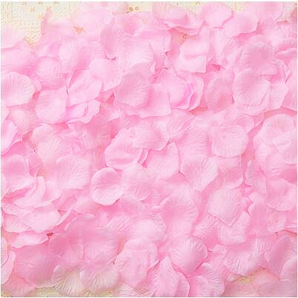 CHSYOO 1000 x Artificial Roses Petal Flowers Confetti, Decorations for Wedding Birthday Bridal Shower Valentines Marriage Proposal, light pink