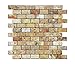 Scabos 1 X 2 Tumbled Travertine Brick Mosaic Tile (6 X 6 Sample)
