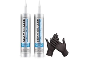 BERKLAND [2 Pack] Polyurethane Seam Sealer Automotive Compound Kit - Durable & Flexible Auto Body Filler - Seam & Joint Compound for Bare or Painted Surfaces - Automotive Seam Sealer White - RV Roof Sealant