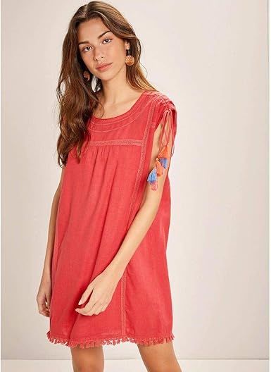 vestido de cambraia curto