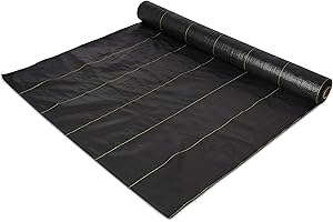 Dewitt Sunbelt Woven Ground Cover, 3.2 oz, Black, 4' x 100' - Durable Weed Barrier Fabric for Greenhouse, Garden, Outdoor Display & Landscaping