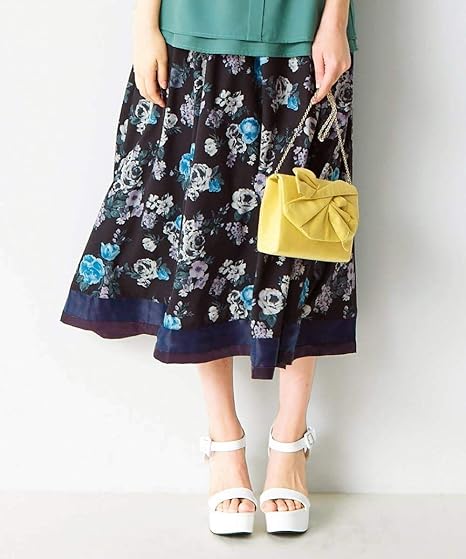 Amazon Nissen ニッセン スカート ゆったりヒップ 標準 約2cm 裾オーガンジー切替花柄ロングスカート Miia 黒系 10l 大きいサイズ レディース スカート 通販 Amazon Nissen ニッセン スカート ゆったりヒップ 標準 約2cm 裾オーガンジー切替花柄ロングスカート Miia 黒系 10l 大きいサイズ レディース スカート 通販