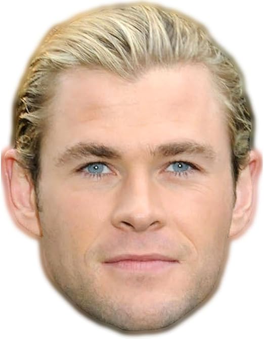 Amazon Com Chris Hemsworth Celebrity Mask Flat Card Face Fancy