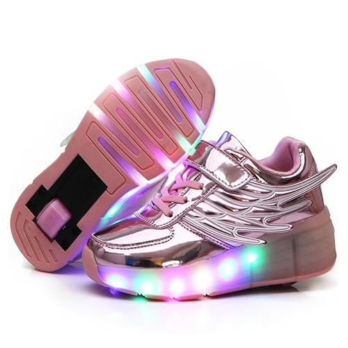 Nsasy Kids Roller Shoes Boy Girl Sneakers with Wheels Become Sport Sneaker  with Led for Christmas Birthday Children Gift in Oman Whizz Sneakers