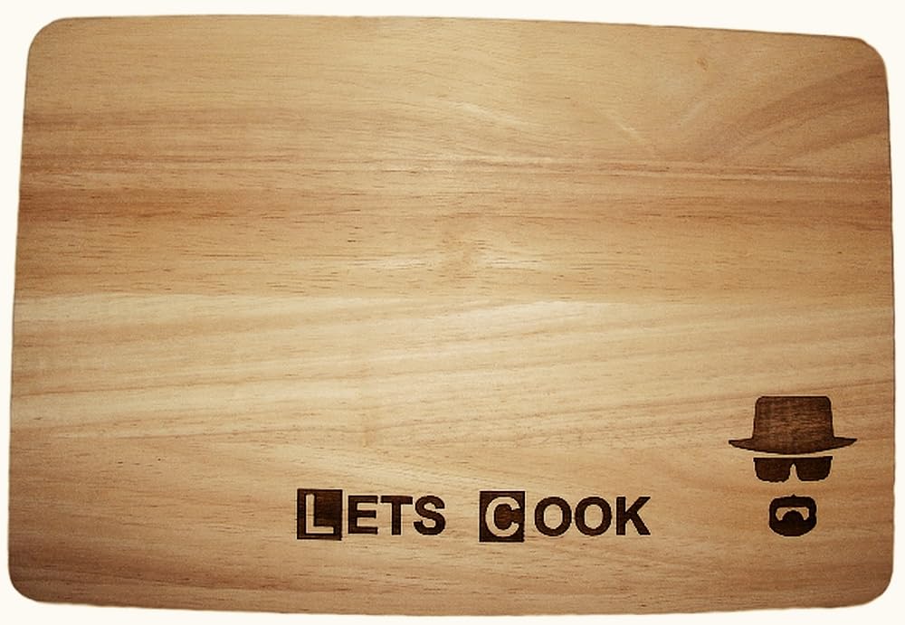 Heisenberg Breaking Bad Hardwood Chopping Cutting Cheese Board Place MAT Don't Call Saul Walter Walt Wood (Premium Hardwood 35x24x1.5 cm)