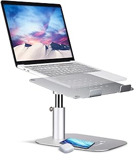 Adjustable Laptop Stand, NASUM Ergonomic Multi-Angle Laptop Holder, Aluminum Multi-Angle Computer Stand, Adjustable Height from 5.9”to 8.6”, Laptop Stand for Mac and All Laptops Tablets 10”-17”…