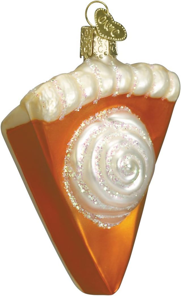 Ornaments - Old World Christmas Ornaments: Piece of Pumpkin Pie Glass Blown Ornaments for Christmas Tree (32019)