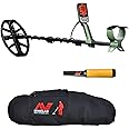 Minelab X-Terra Pro Waterproof Metal Detector Bundle with Case and Pro-Find 35 Pinpointer (Yellow/Black) (3 Items)