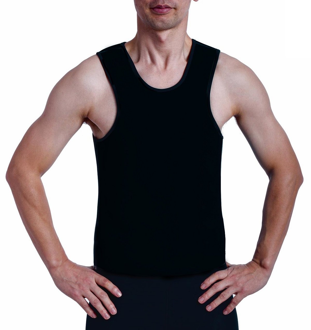 Mens Slimming Sweat Vest Hot Neoprene Body Shaper Workout Sauna