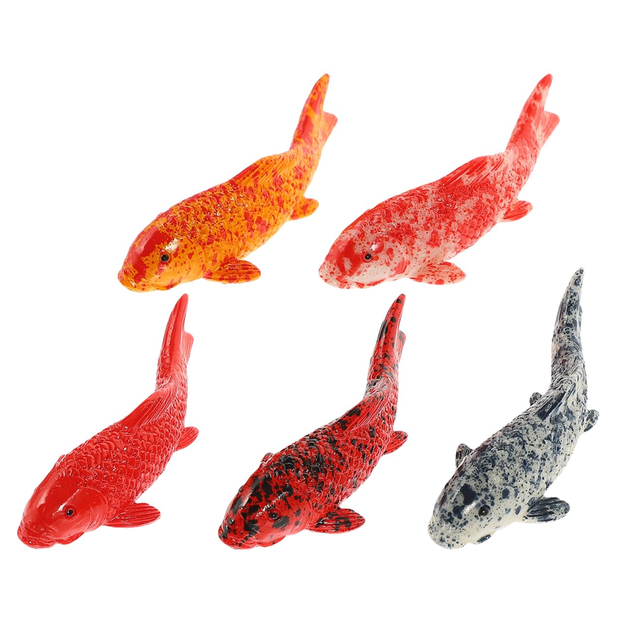 CIYODO 5Pcs Small Animals Artificial Fish Decorate Aquarium Fish Decor Cake Fish Illustration Compact Aquarium Decor Shine Model Fish Shape Ornamental Fish Realistic Goldfish Decor