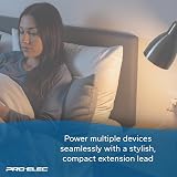 PRO ELEC PELB1912 2 Gang Extension Lead 1m White view 6