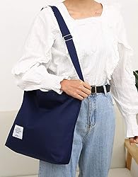Covelin Women's Retro Large Size Canvas Shoulder