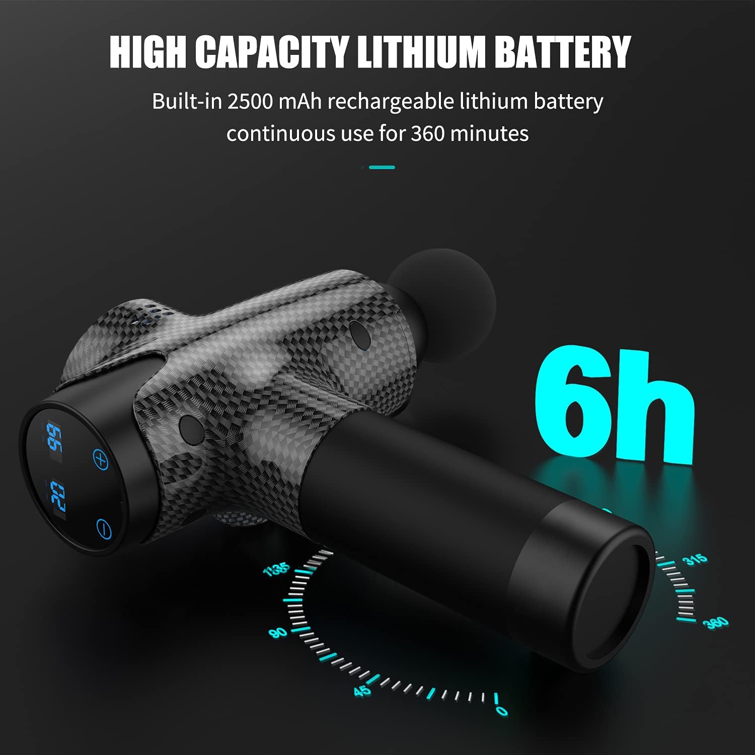 Massage Gun for Athletes, Portable Body Muscle Massager Professional Deep Tissue Massage Gun for Pain Relief with 6 Massage Heads 20 Speed High-Intensity Vibration Legiral Le3 Massage Gun: Health & Personal Care
