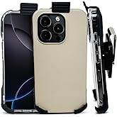 Balastec for iPhone 16 Pro, Unbreakable Resin-Metal Belt Clip with a Commuter, Symmetry, Tough Armor, Rugged Armor or Other Medium Sized Case, Case not Included