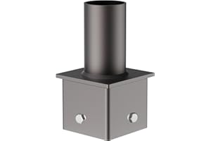 JC-LGL 4 Inch Square Pole Bracket Tenon Adapter | 2-3/8" Slip Fitter Mount for LED Shoebox, Street, and Parking Lot Lights | Heavy Duty 4" OD Square Post Mounting Bracket
