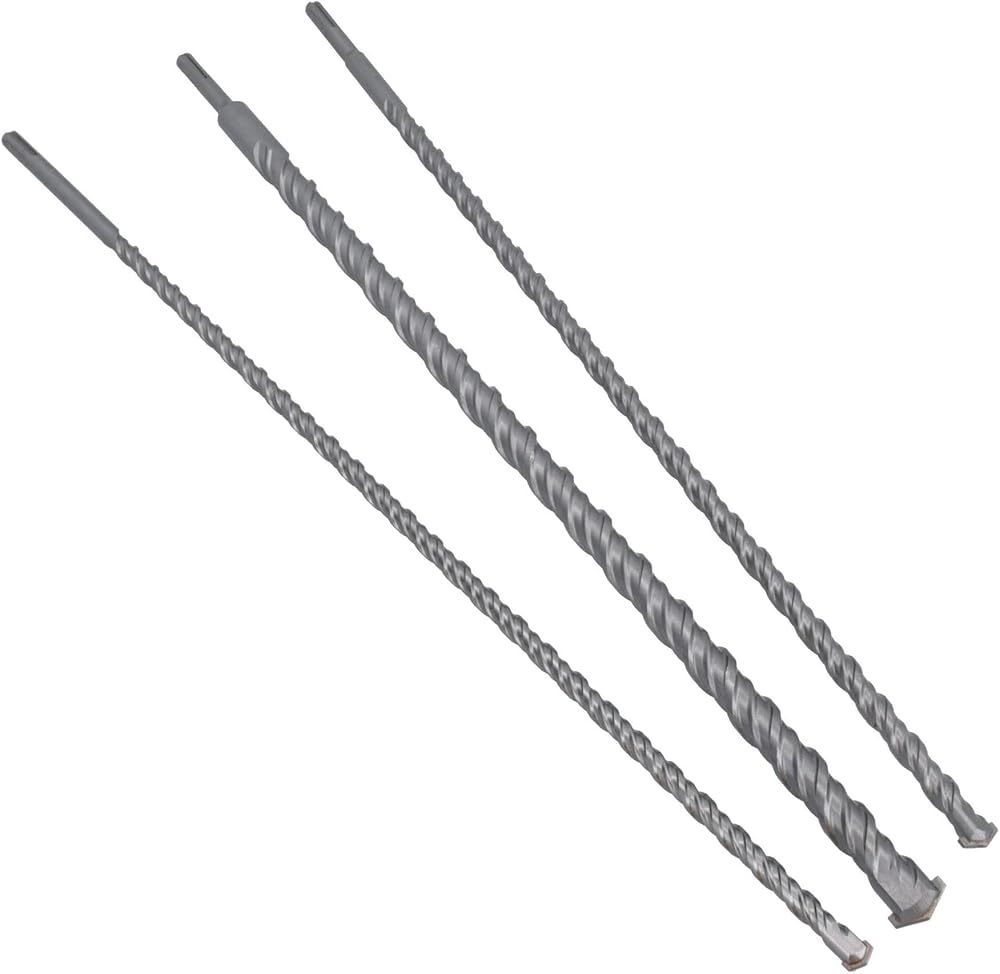 AB Tools Long SDS Plus Drills 600mm Masonry Drill Set 12mm 16mm 24mm