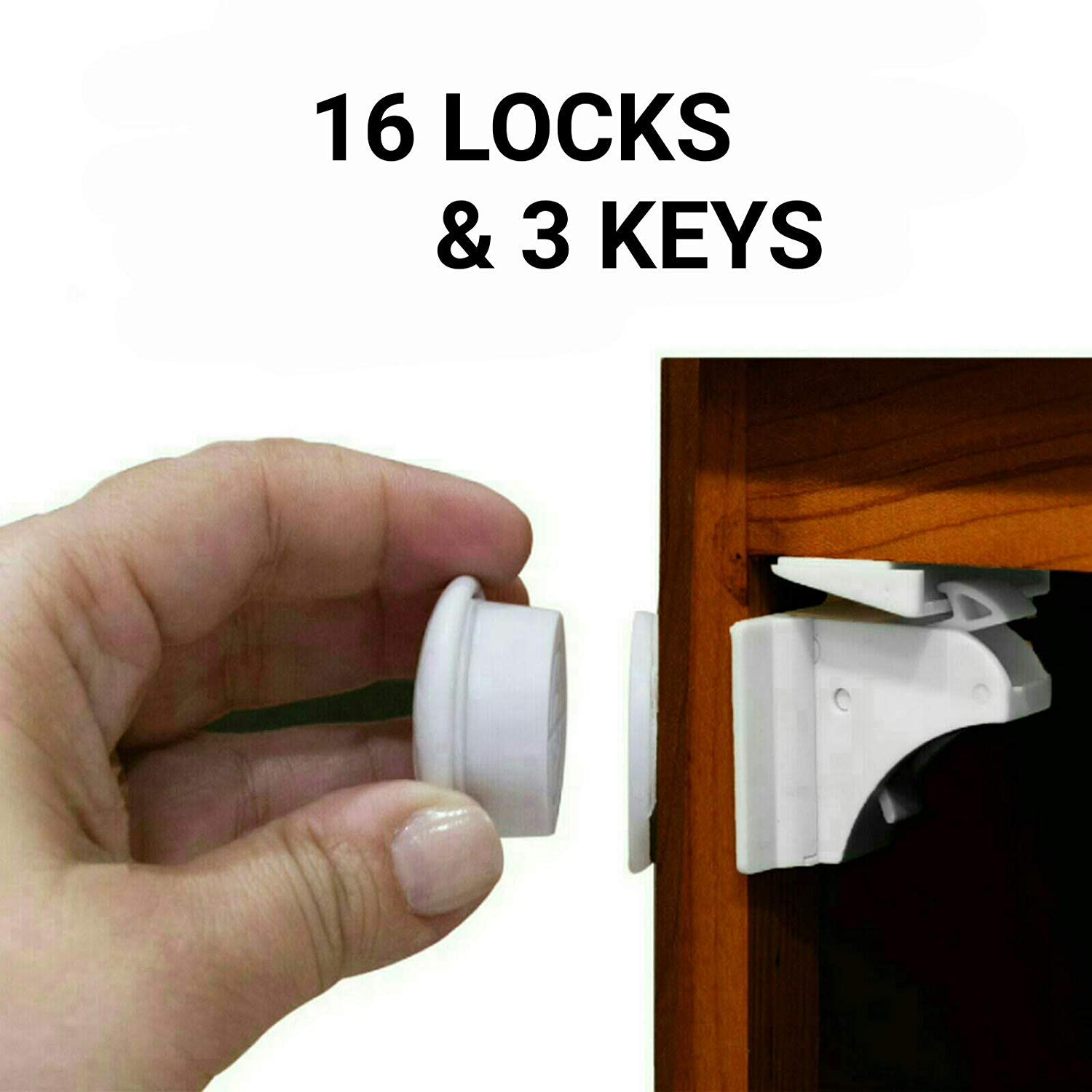 Amazon Com Child Safety Magnetic Cabinet Locks Eco Baby 16