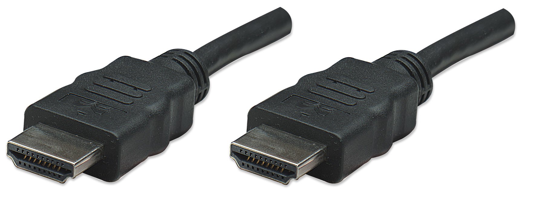 Manhattan HDMI Cable, 1080p@60Hz (High Speed), 7.5m, Male to Male, Black, Fully Shielded, Gold Plated Contacts, Polybag — image 1