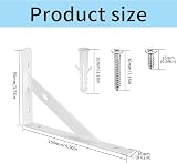 HAOCHEN 8 Pcs Heavy Duty Shelf Brackets 150x95mm White 90 Degree view 2