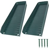 Gutter Downspout Splash Block,16.3"Drain Gutter Guard Diverter,Gutter Downspout Extensions for Water Drainage, Fixable Down Spout Drain Trays,Drainage to Protect House Foundations (2PC Green)