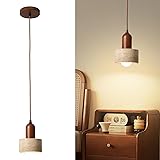 Natural Stone Pendant Light, Wabi Sabi Travertine