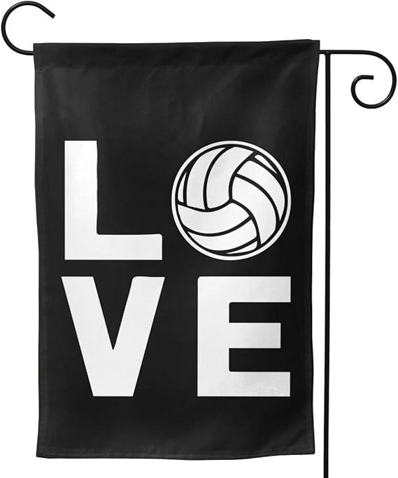 SMHYQ4Q Love Volleyball Garden Flag Vertical Double Sided