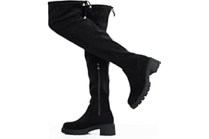 Jeossy Women's 990 Over The Knee High Boots Platform Thigh High Round Toe Long Boots