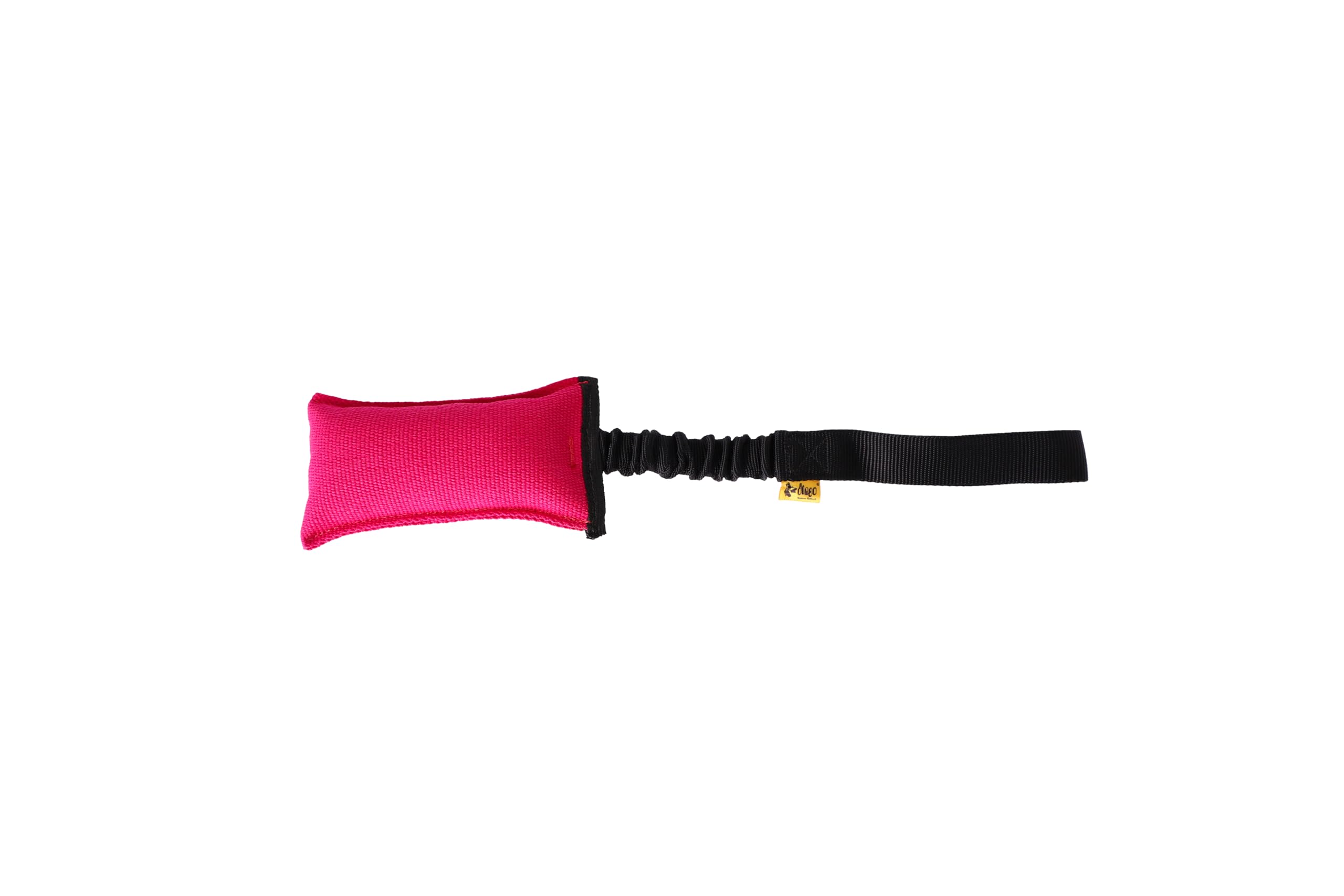Dingo Bite Tug Agility Bungee Dog Toy Pink with Black Handle 15591