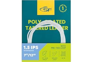 SF Fly Fishing Poly-Coated Leaders Monofilament Core Leader Line Fly Line for 7' Trout and 10' Salmon 7FT/10FT Float Hover In