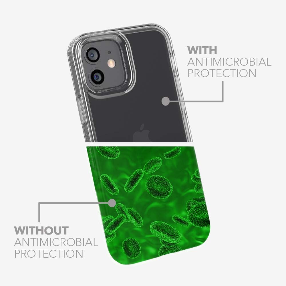 tech21 Evo Clear for Apple iPhone 12 and 12 Pro 5G Germ Fighting