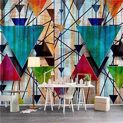 JHNJUS Photo Wallpaper Modern 3D Color Geometry Murals Living Room Tv Sofa Study Background Wall Painting Papel De Parede@300X210Cm