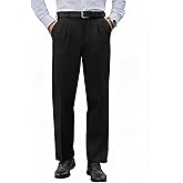 COOFANDY Men's Classic Fit Dress Pants Expandable Waist Suit Pant Pleated Front Slacks