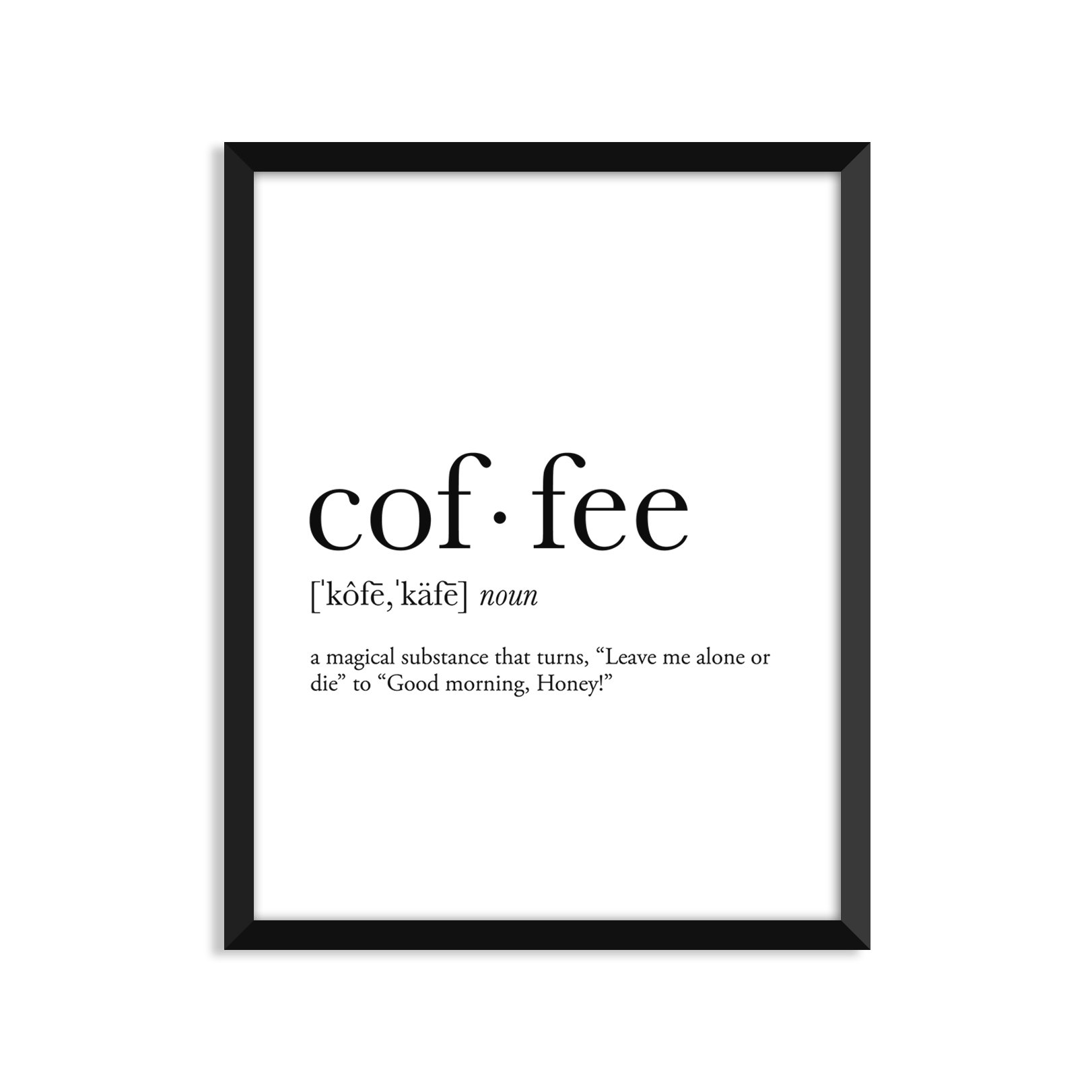 Serif Design Studios Coffee 2 Definition - Unframed Art Print Poster Or Greeting Card