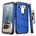 ZIZO Bolt Series LG V30 Case Military Grade Drop Tested with Tempered Glass Screen Protector, Holster LG V35 ThinQ Case Blue Black