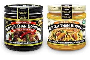 Better than Bouillon Combo Pack: Roasted Beef Base 8 oz & Organic Roasted Chicken Base 8 oz (2 Pack; 1 each)