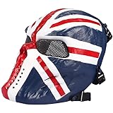 Outry Airsoft Skull Mask,Full Face Mask Tactical,Costume Mask for Paintball,CS Survival Games,Shooting, Halloween, Cosplay an