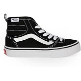 Vans Kids' Ashwood Hi Decon Shoe, Suede/Canvas Black/White, 4.5