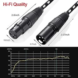 VANDESAIL XLR Cable, 50ft Microphone Cable, XLR