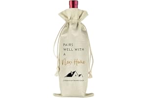 LEJIAJINW Housewarming Gifts, First New Home House Homeowner Gift, Realtor Gift to Clients, Sweet Home Congrats, Housewarming Party Decorations, Wine Gift Bags for Women Men Wife Husband