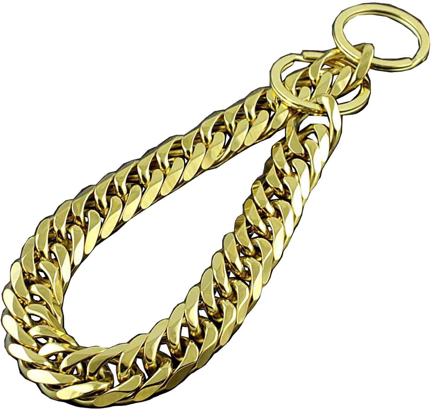 Large Pet Dog Choke Chain Huge Heavy Gold Stainless Steel P Choker