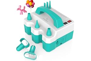 ETENWOLF P600 Electric Balloon Pump for All Balloons with 3 Nozzles 110V 600W Balloon Blower for Party Metalic Latex 260q Foil Balloons, Balloon Inflator for Birthday Decorations